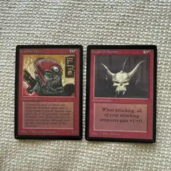 MTG Ironclaw Orcs and Orcish Oriflamme Cards Set Beta Limited Edition Magic - Image 1