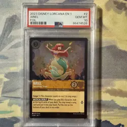 2023 Disney Lorcana EN 1 #2 Ariel Foil Spectacular Singer PSA 10 English - Image 1