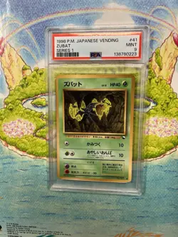 Zubat PSA 9 Gem Mint 1998 Pokemon Japanese Vending Series 1 #41 Glossy - Image 1