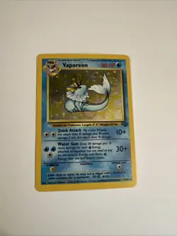 1999 Pokemon Vaporeon Holo Jungle 12/64 - Image 3