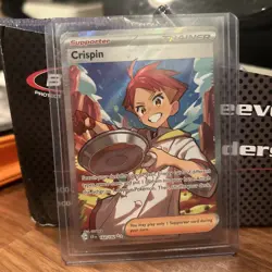 Pokemon TCG Crispin Full Art Trainer Holo Card 164/142 Stellar Crown Ultra Rare - Image 1