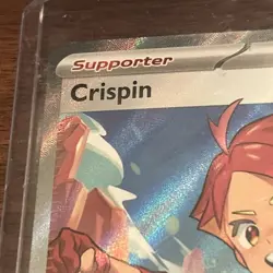 Pokemon TCG Crispin Full Art Trainer Holo Card 164/142 Stellar Crown Ultra Rare - Image 2
