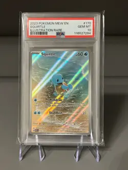 Pokemon TCG Squirtle Scarlet & Violet 151 Card 170/165 Psa 10 English Edition - Image 1