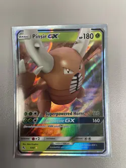 Pokemon TCG Pinsir GX Hidden Fates 6/68 Ultra Rare Near Mint With Top Loader - Image 1