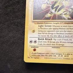 Pokemon TCG Electabuzz Black Star promo from WB Pokemon the first movie - Image 5