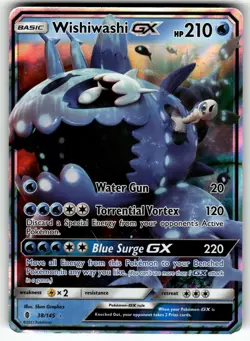 Wishiwashi GX 38/145 SM - Guardians Rising MP Pokemon Card TCG - Image 1
