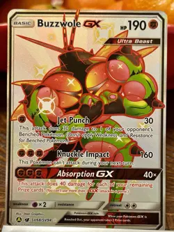 Buzzwole GX SV68/SV94 Hidden Fates Full Art Shiny Holo Rare Pokemon Card NM - Image 1