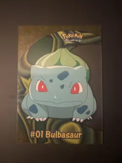Topps Pokemon TV Series 2 BULBASAUR Chase Card #01 PC2 Clear Plastic Acetate - Image 1