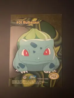 Topps Pokemon TV Series 2 BULBASAUR Chase Card #01 PC2 Clear Plastic Acetate - Image 2