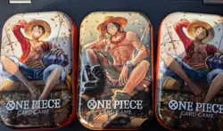 One Piece Mini Tin Set Vol 2 (3 Tins) Luffy Ace OP-13 Promo Cards Sealed 🔥 - Image 1
