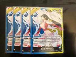 🔥 One Piece The Azure Sea’s Seven Boa Hancock OP14-041 Leader (x4 playset) 🔥 - Image 1