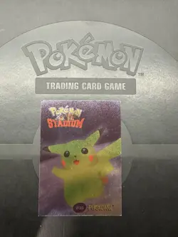 2000 DANONE POKEMON STADIUM TIP SHINY SILVER - 7/8 PIKACHU 2 - Image 1