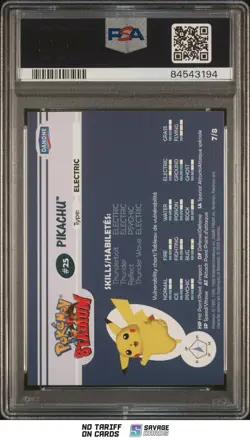 2000 Danone Pokemon Stadium Tip Shiny PIKACHU PSA 9 #7/8 - Image 2