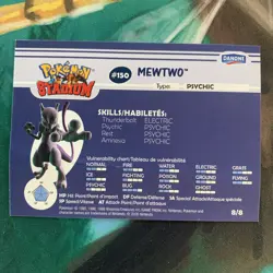 2000 Mewtwo Danone Stadium #150 Tip Shiny Gold CREASED Pokemon TCG 8/8 - Image 2