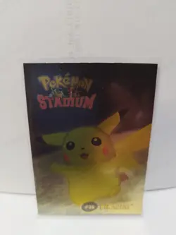 2000 Danone Pokemon Stadium Pikachu #25 7/8 Holo Foil - Image 4