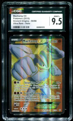 CGC 9.5 Machamp EX Full Art Ancient Origins XY 2015 Pokemon Card #90 - Image 1