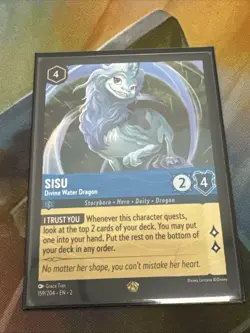 Disney Lorcana Sisu 159/204 Legendary Devine Water Dragon Non-Foil TCG Card - Image 1