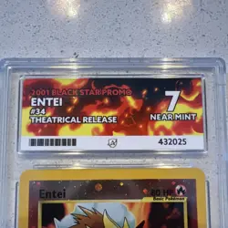ENTEI 2001 Pokemon 3 Movie Promo #34 ACE 7 NM Reverse Foil Holo Rare PSA - Image 3