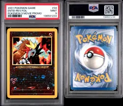 2001 POKEMON GAME MOVIE POKEMON 3 MOVIE PROMO #34 ENTEI-REVERSE FOIL PSA 9 - Image 3