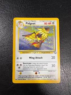Pokemon WOTC 1999 Jungle Base Set Pidgeot Holo Rare Vintage Pokemon Card - Image 1