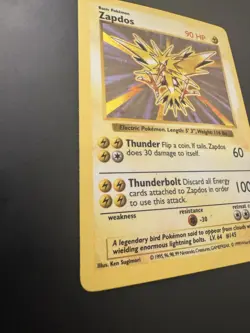 Pokemon TCG Zapdos Holo Rare Card Base Set, Shadowless, 16/102 - Image 2