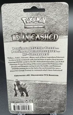 Pokemon TCG HS Unleashed Sealed Blister Booster Pack w/ Suicune Art sealed pack 820650105326 - Image 2