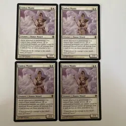 4x Umbra Mystic Rise of the Eldrazi Rare + Free Bonus Magic The Gathering Cards - Image 1