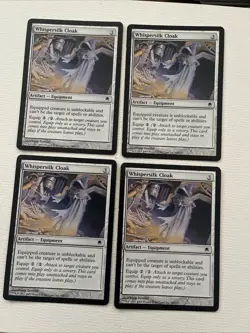 Whispersilk Cloak x4 Darksteel + Free Bonus Mtg Magic The Gathering Cards - Image 1