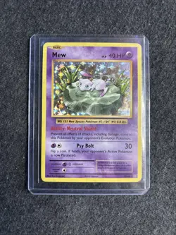 Holo Rare Mew Pokemon card (53/108) from the 2016 XY Evolutions set - Image 2