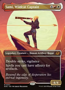 1x Lightly Played, English Sami, Wildcat Captain - Foil - Borderless - Edge of E - Image 1