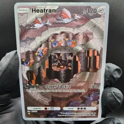 Pokemon Heatran Pocket TCG Holo With Texture Read Description - Image 1