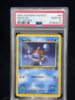 Squirtle #68 1st Edition Team Rocket 2000 Pokemon PSA 10 💦 - Image 1