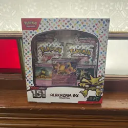 Pokemon TCG Scarlet and Violet - 151 Alakazam ex Collection Box - 4 Packs 820650855269 - Image 1