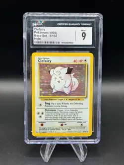 1999 POKEMON BASE SET HOLO #5 CLEFAIRY CGC 9 - Image 1