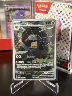 Pokemon Crustle - Illustration Rare Holo SV04: Paradox Rift 2023 183/182 NM - Image 1