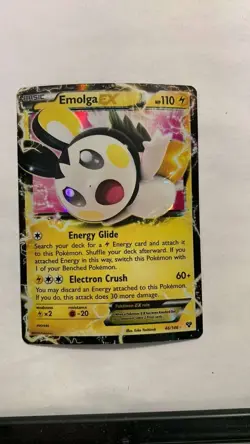 Emolga EX ULTRA RARE 46/146 Pokemon XY Base Set TCG Holo 2014 NM-LP - Image 1