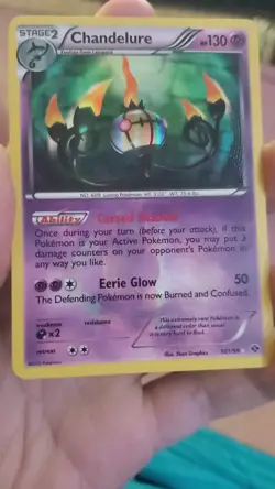 Chandelure 101/99 - Next Destinies, Secret Rare Shiny Holo Textured Pokemon Card - Image 2