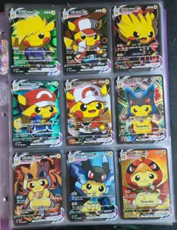 Pokemon Binder Sleeve Of 55 Pikachu Cute Cosplay Doujin ACG VCOS Holo Cards - Image 1