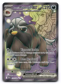 Arven's Mabosstiff ex NM 218/182 Sv10: Destined Rivals Pokemon TCG Holo - Image 1