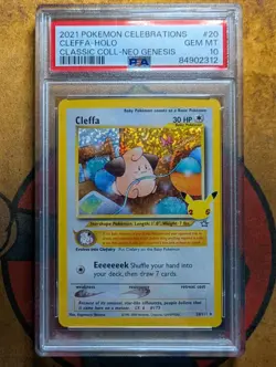 PSA 10 Gem Mint Cleffa 20/111 Celebrations Classic Collection Pokemon Card - Image 1