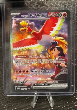 2025 Pokemon Destined Rivals Ethan's Ho-Oh ex #230 Holo Rare Card - Image 1