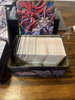 Two Vintage Yu-Gi-Oh Tins FULL of Cards Vintage Rare SR, Many 1st Ed Cards - Image 2
