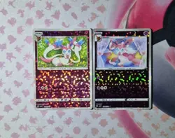 Pokemon Card Gem Pack 2 Sylveon 09 05/15 & 08 06/15 Glitter Holo Bundle - Image 1