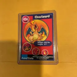 Charizard 1999 Original 151 Pokemon Burger King PokeTrivia Trading Card #06 - Image 1