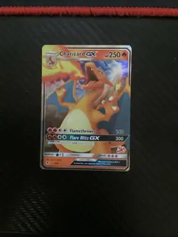 CHARIZARD GX 9/68 60 Stamp Battle Academy Hidden Fates Pokemon Card LP - Image 1