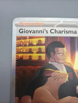 Pokemon TCG Giovanni's Charisma Holo Card 204/165 SV Scarlet & Violet 151 - Image 2