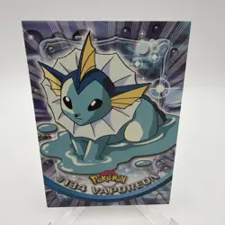 Pokemon 2000 TCG #134 Vaporeon Topps Animation Edition Series 3 Blue Logo NMT - Image 1