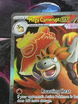Pokemon Mega Evolution #156/132- Mega Camerupt ex Secret Ultra Rare Holo - Image 4