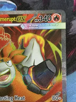 Pokemon Mega Evolution #156/132- Mega Camerupt ex Secret Ultra Rare Holo - Image 5