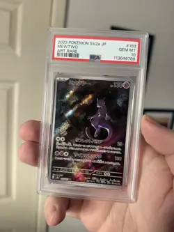 Mewtwo 183/165 Japanese Gem Mint PSA 10 Art Rare Pokemon TCG JP 151 2023 - Image 1